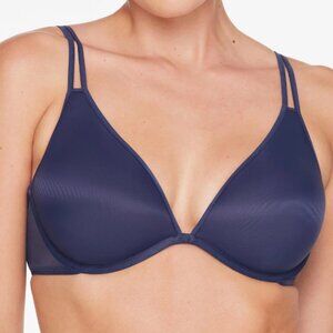Third Love Bare Mesh Plunge Bra NWT Navy